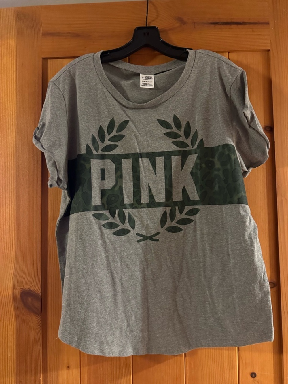 PINK Victoria's Secret Gray Tee -not worn washed but not dried